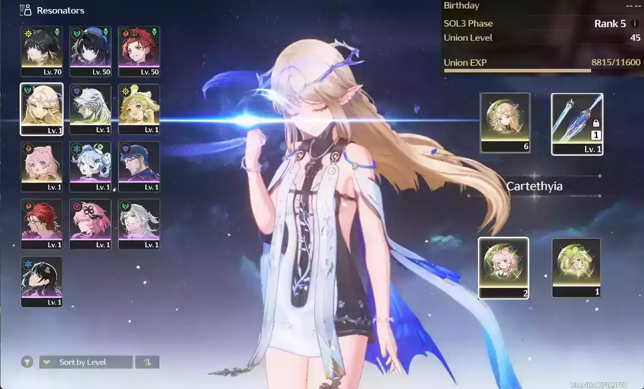 (SEA) UL45 Cartethyia RC6 Trấn + Bảo hiểm nhân vật 5 trang + Verina RC1 + Encore RC2