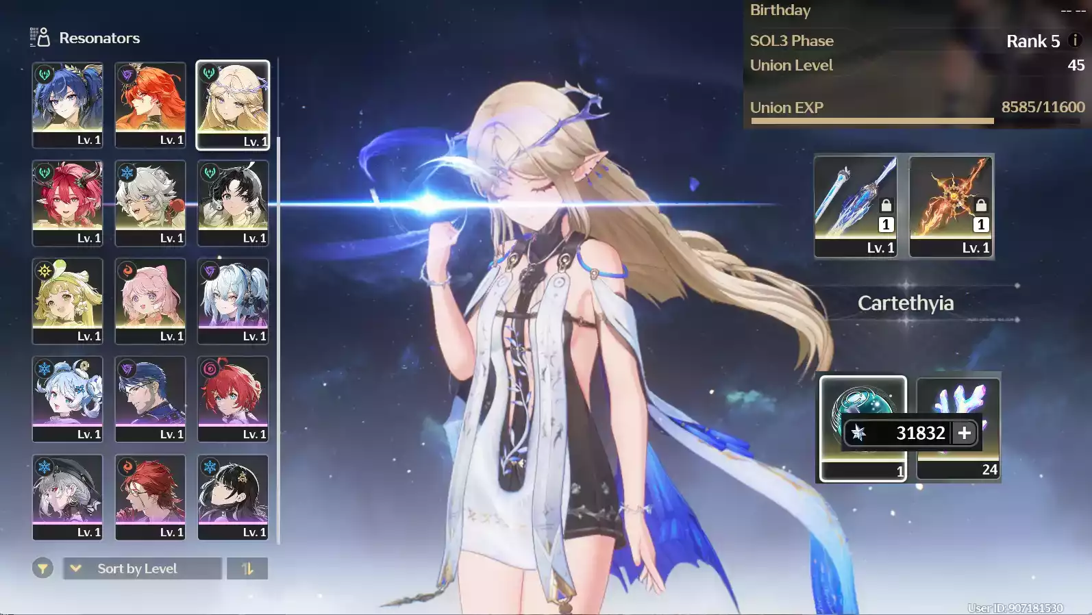 (SEA) UL45 Cartethyia Trấn + Ciaccona + Augusta Trấn + Iuno + 200 Vé limit + Verina + Encore