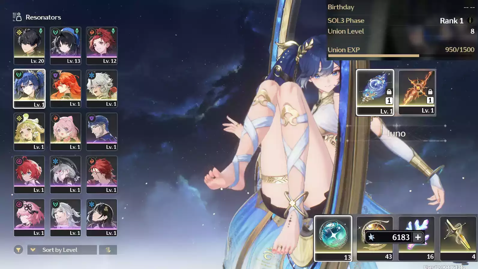 (SEA) UL8 Augusta Trấn + Iuno Trấn + 90 vé Limit + Verina