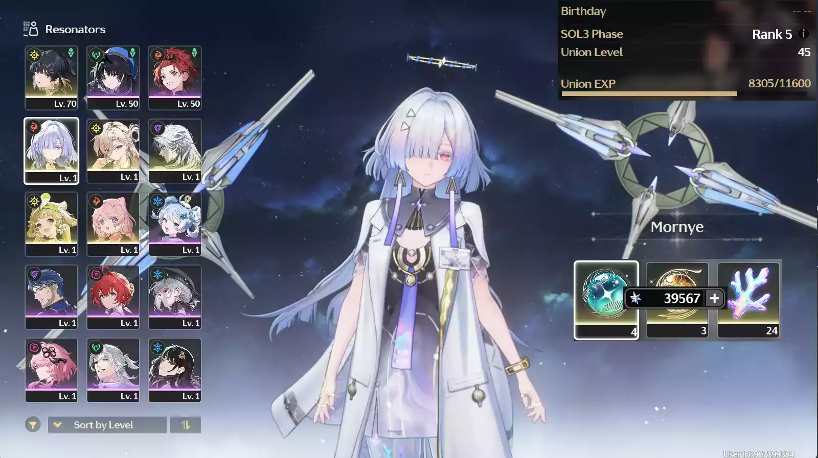 (SEA) UL45 Lynae + Mornye + 254 vé limit + Verina