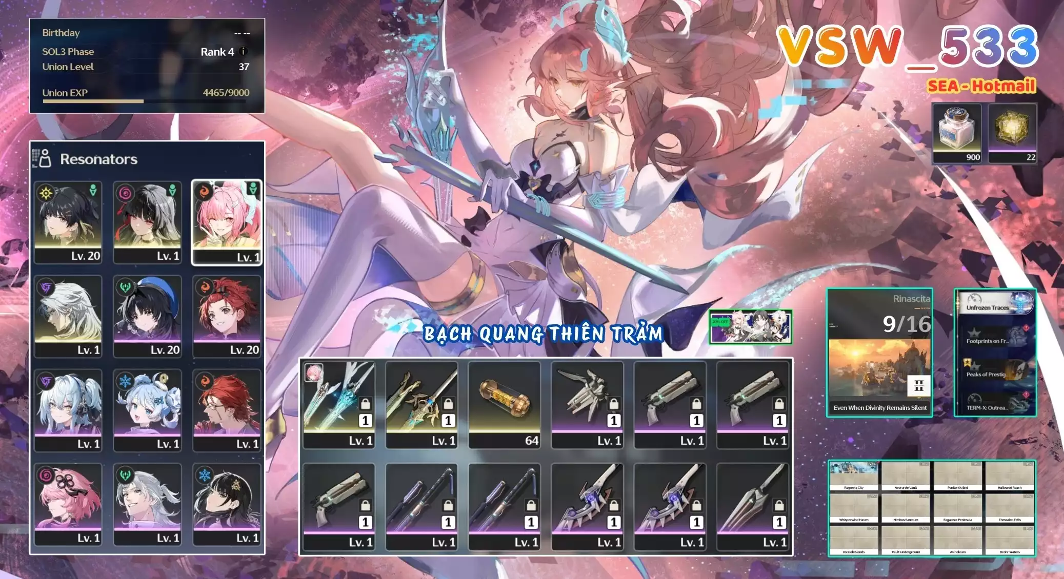 [ VSW_533 SIÊU PHẨM BẠCH QUANG THIÊN TRẢM / CHƯA SN! ] AEMEATH TRẤN + CHISA + CALCHARO. 22 NHỰA. ZIN BANNER 5* TÂN THỦ. CÒN NHIỀU QUEST / EVENT!