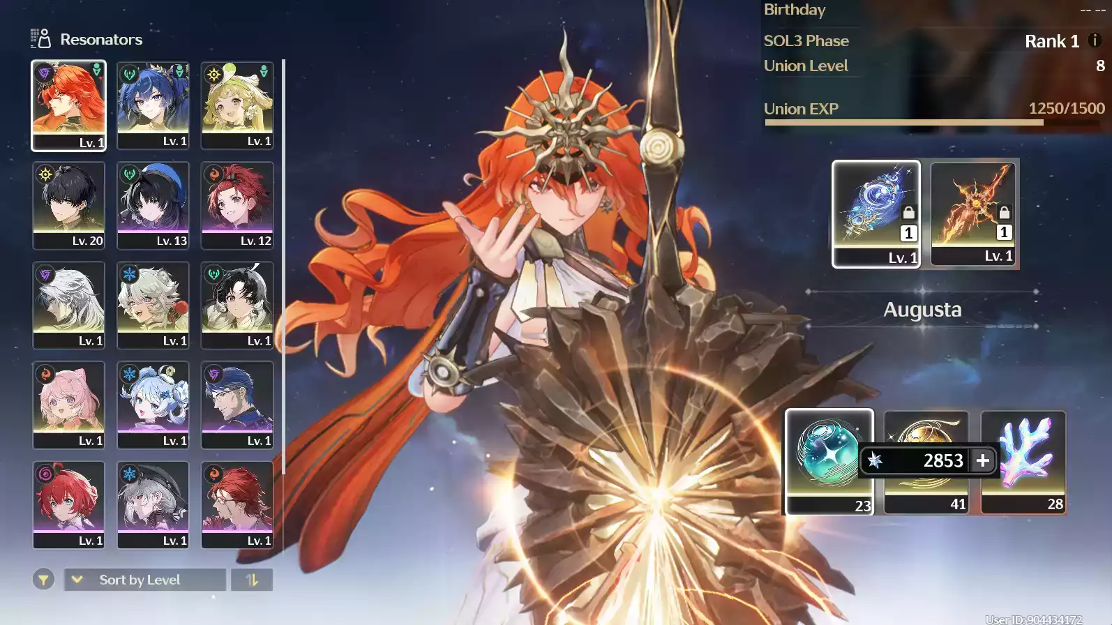 (SEA) UL8 Augusta Trấn + Iuno Trấn + 60 vé limit + Verina(Còn nguyên Map, Nhiệm Vụ, X2)