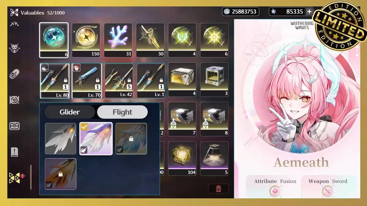 (SEA) 85000+ Astrite 150 rolls limit 30 rolls weaps ( tài nguyên còn nhiều ) Acc thủ công