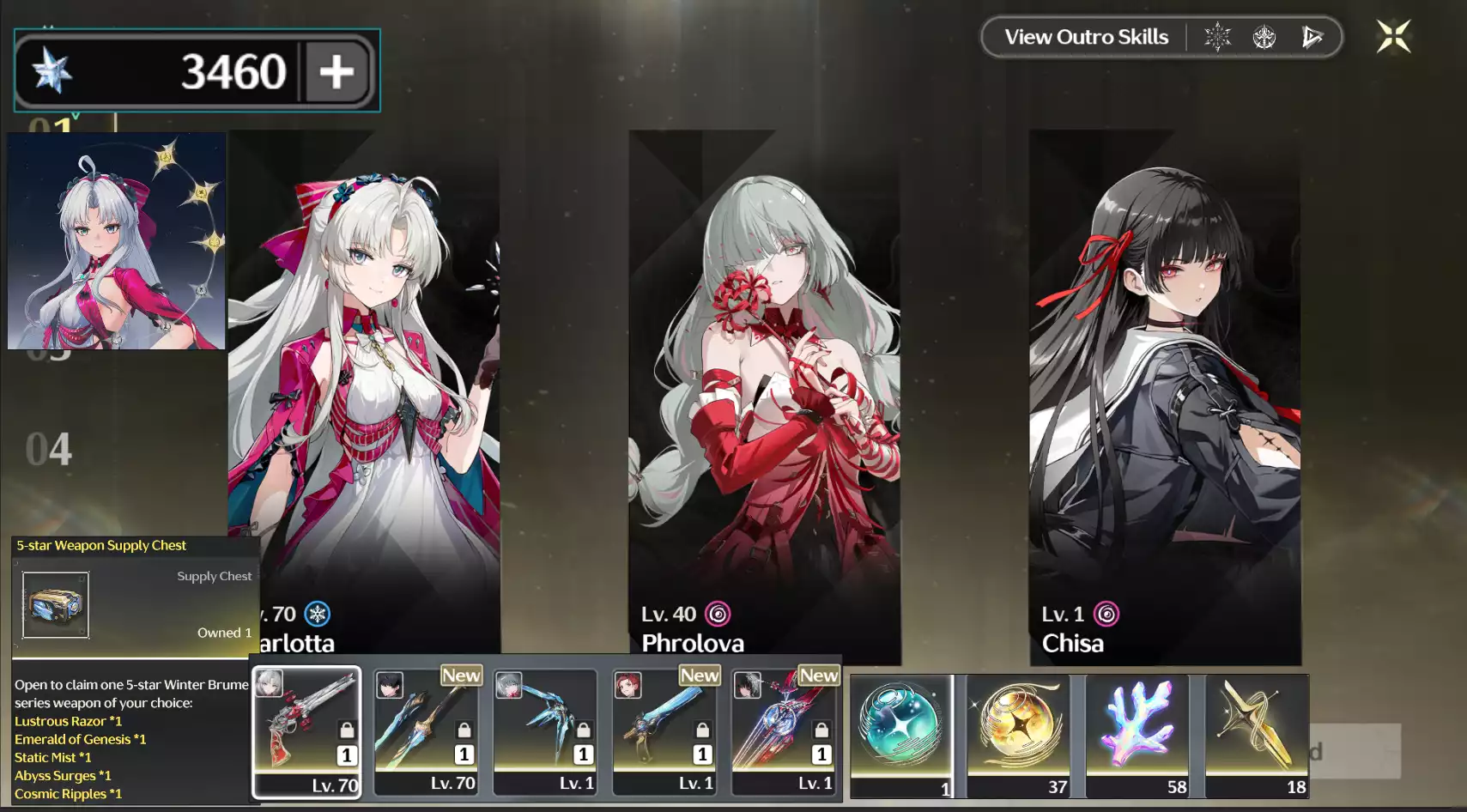 (SEA) Đội hình Carlotta C3r1 CHisa C0r1 + Phrolova và cực nhiều Maps