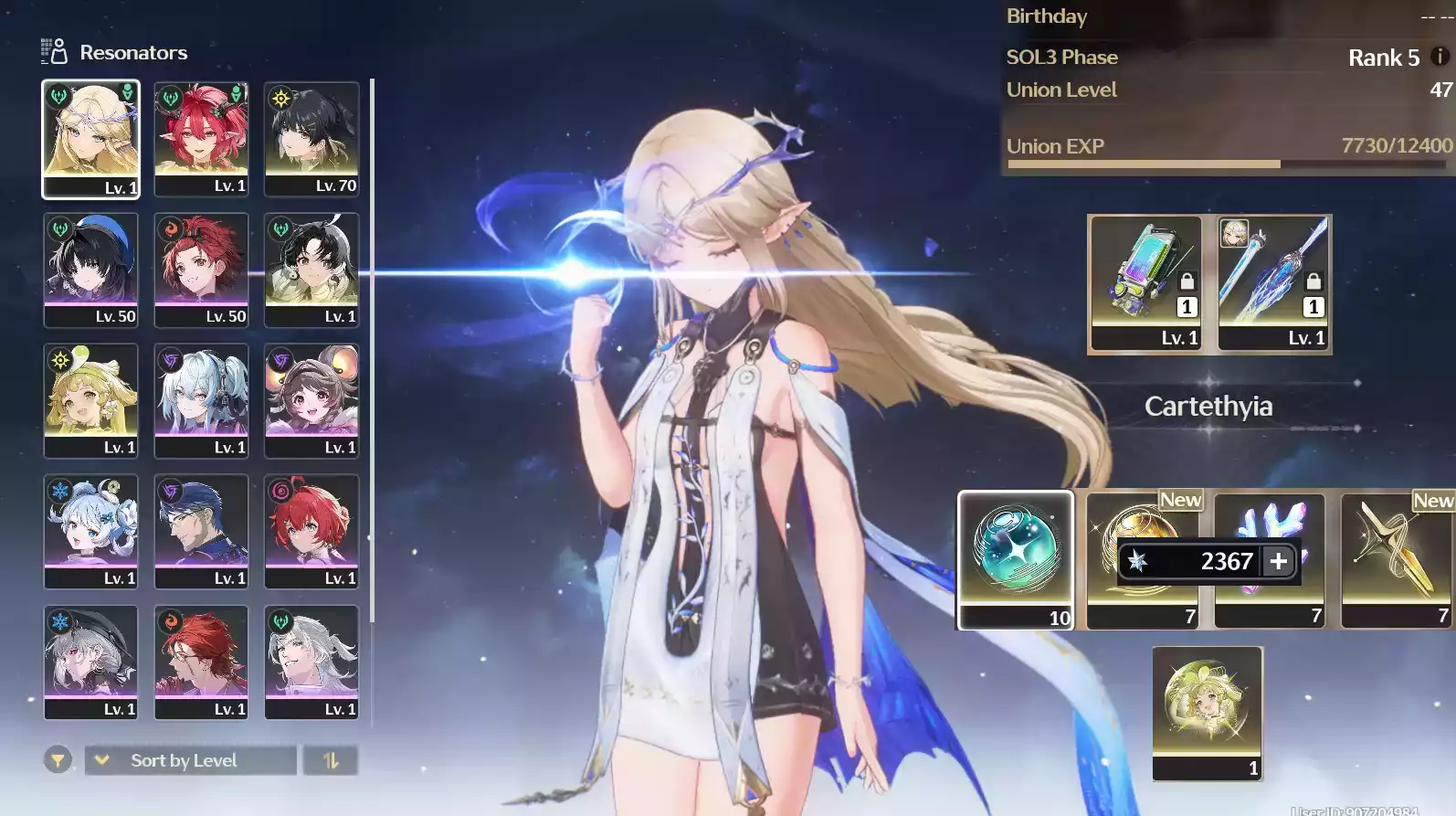 (SEA) UL45 Cartethyia RC6 Trấn + Ciaccona + 30 vé limit