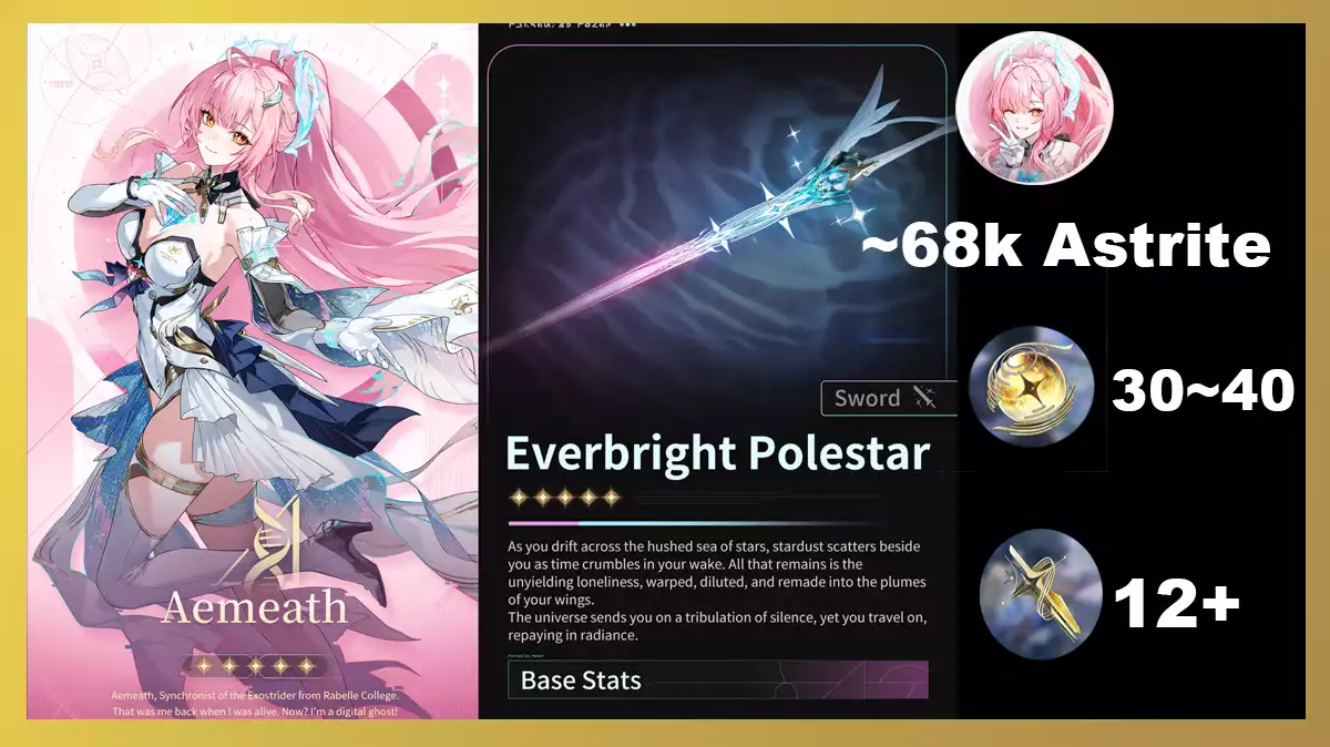 (SEA) Reroll cho Aemeath ~68k Astrite 30~40 rolls vang 12~20 rolls weaps(Wibu :3)