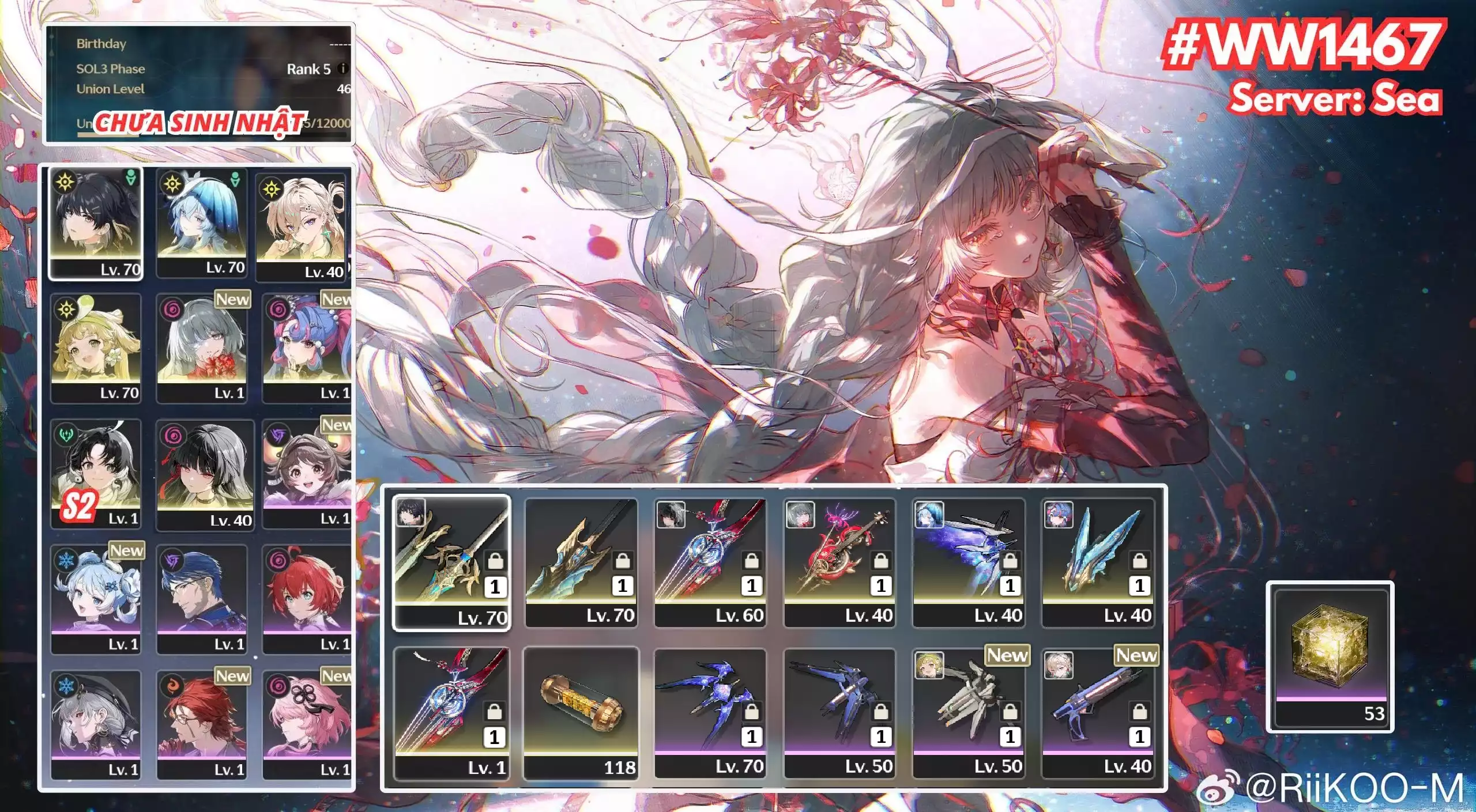 [ ACC VIP ] WW1467 Shoe R0A1 + Phrolova R0A1 + ROCCIA ( Trấn THường ) + Chisa R0A2 + Lynae