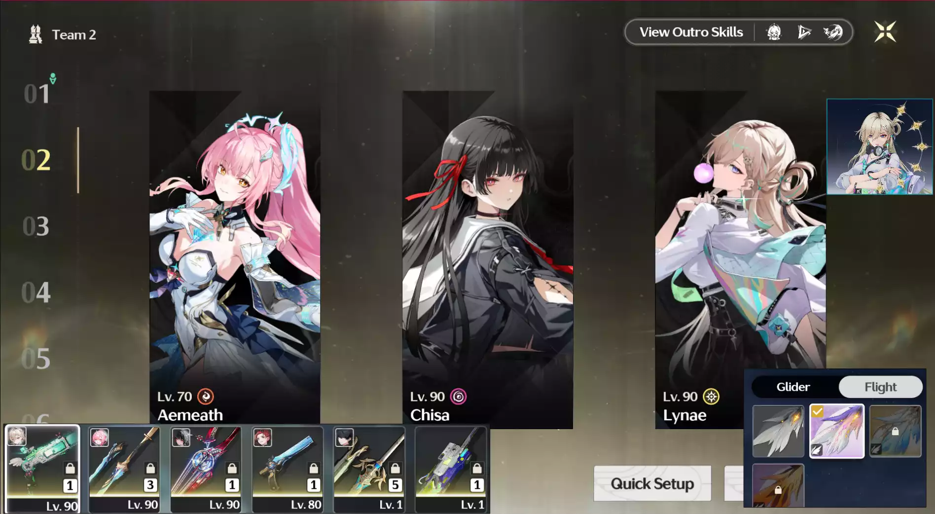 (SEA) Acc Thủ công không tool Aemeath + Chisa C0r1 + Lynea C6r1 ( Dư sức cày lấy thêm trấn đã 55 pity ) WIbu :3