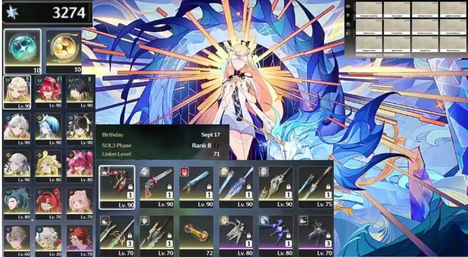 (sea) team Cartethyia 10 char 4 trấn