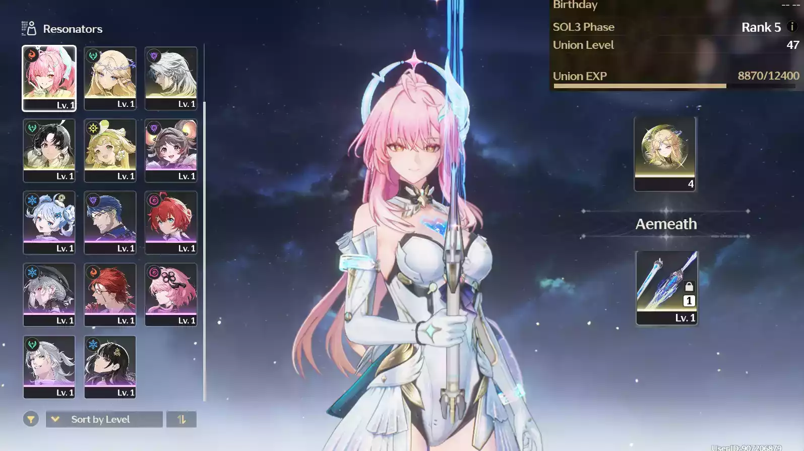 (SEA) Cartethyia RC4 + Trấn + Aemeath + Verina