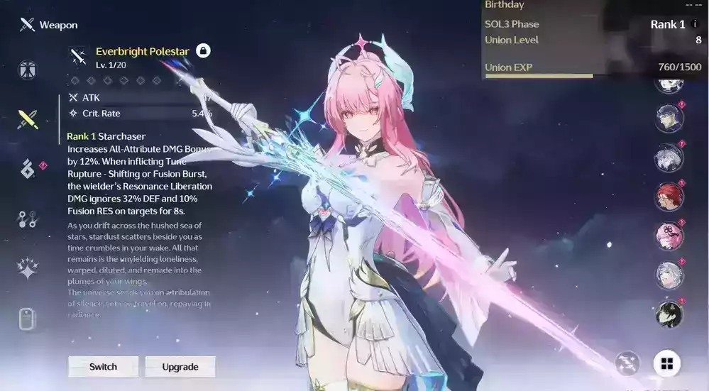 (SEA) UL8 Aemeath Trấn + 0-30 vé hoặc các trang Banner Limit bất kỳ + 1-2 char banner thường bất kỳ