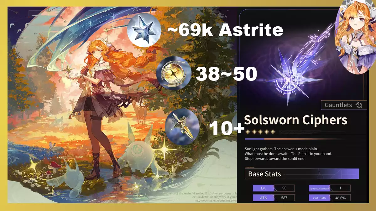 Tài nguyên còn nhiều với ~69k Astrite 38~50 limit 10+ weaps