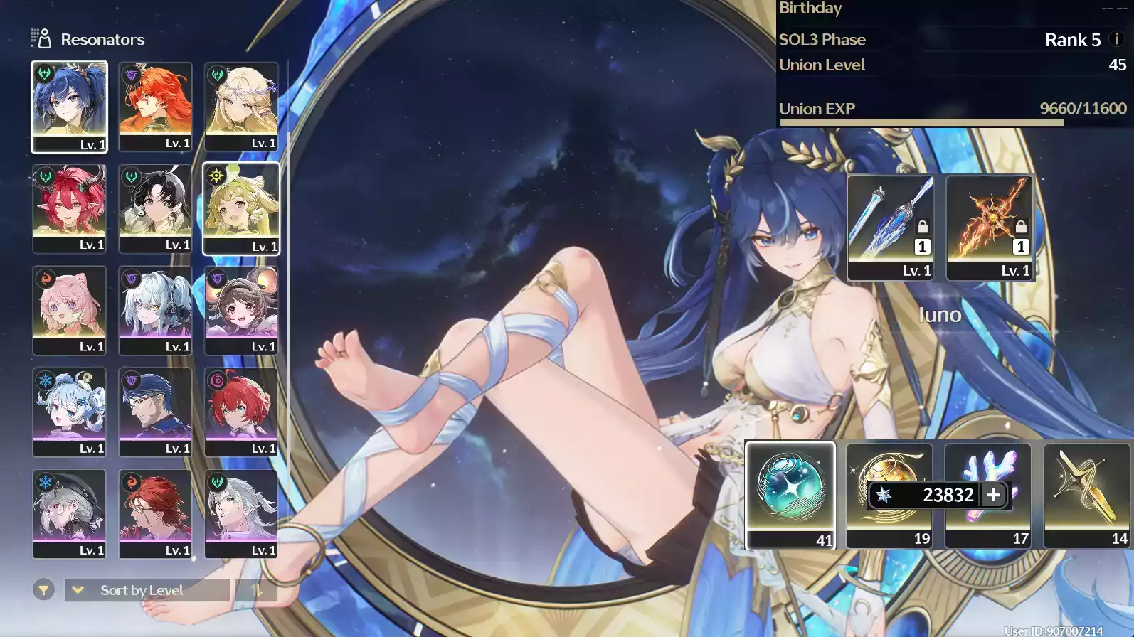 (SEA) UL45 Cartethyia Trấn + Ciaccona + Augusta Trấn + Iuno + 181 vé limit + Verina + Encore