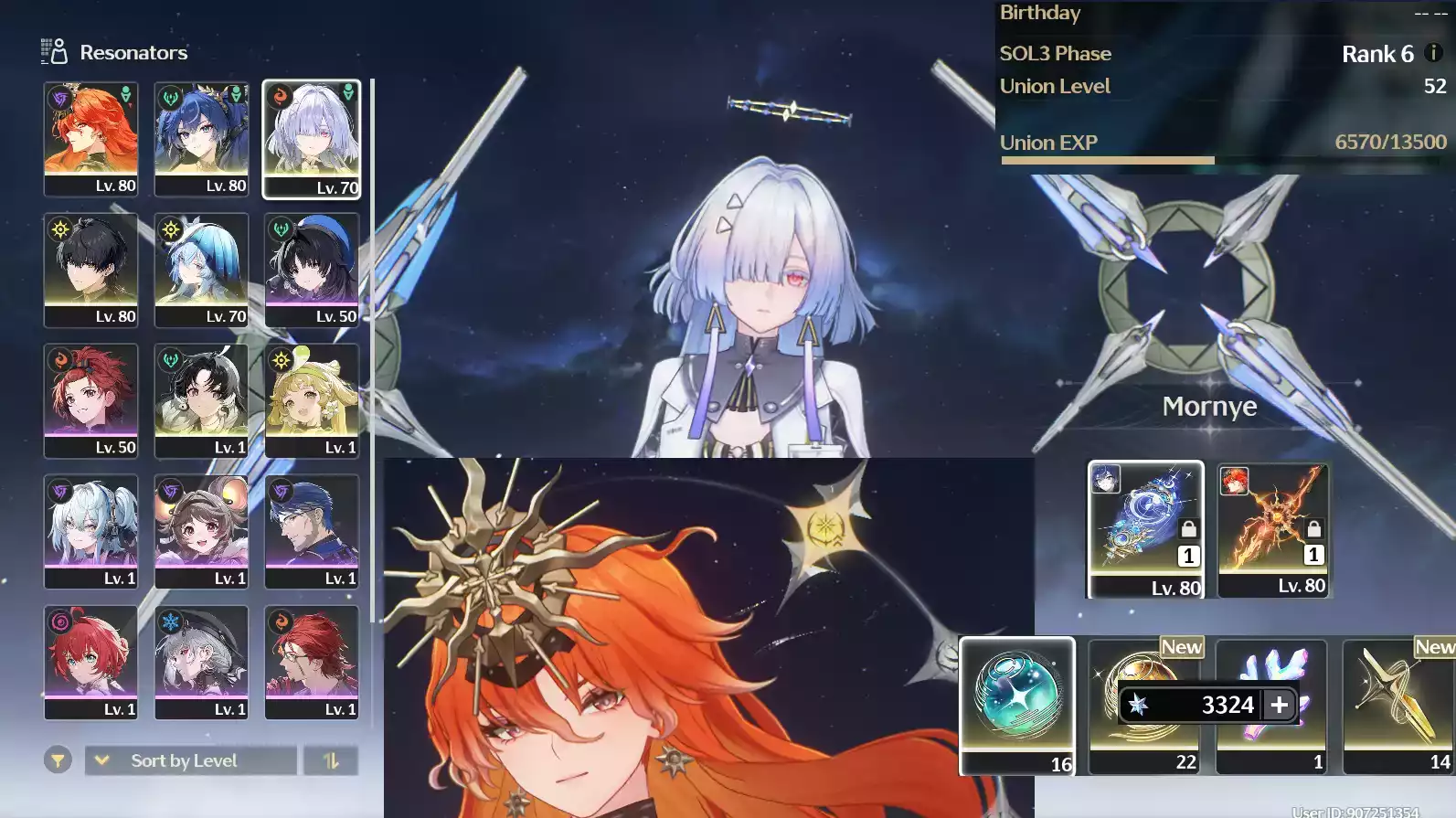 (SEA) UL52 Augusta RC1 Trấn + Iuno Trấn + Shorekeeper + Mornye