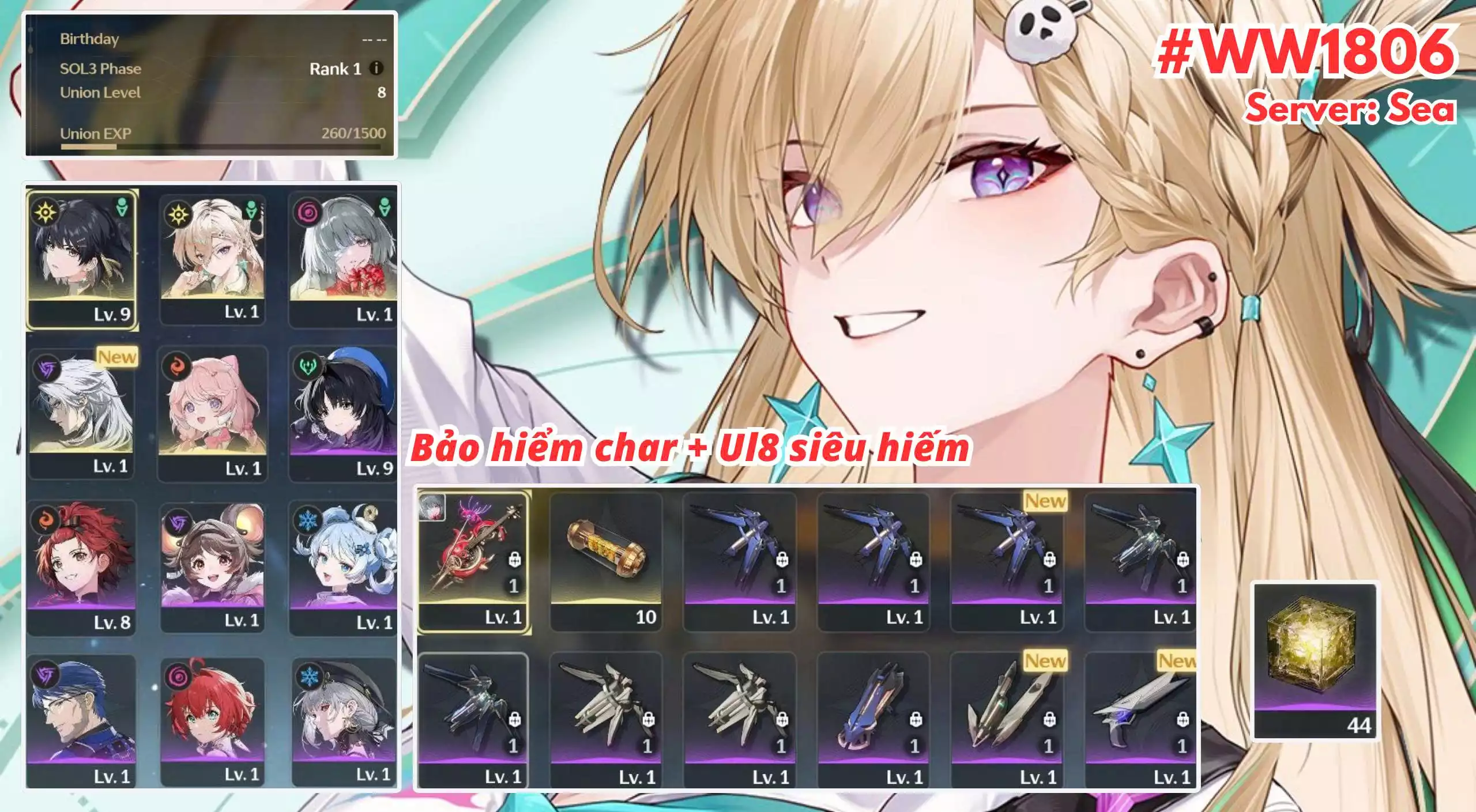 [ ACC VIP ] WW1806 Phrolova R0A1 + Lynae Ul 8 Siêu hiếm