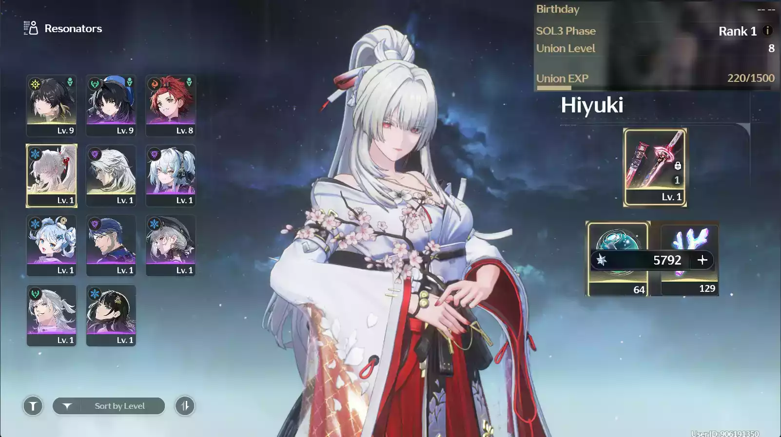 (SEA) UL8 Hiyuki Trấn + 120 san hô + 50 vé limit